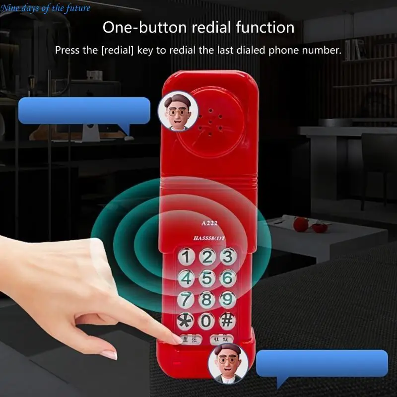 Desktop Telephone Corded Telephone Plug in and Use Landline Phone for Hotel E65A
