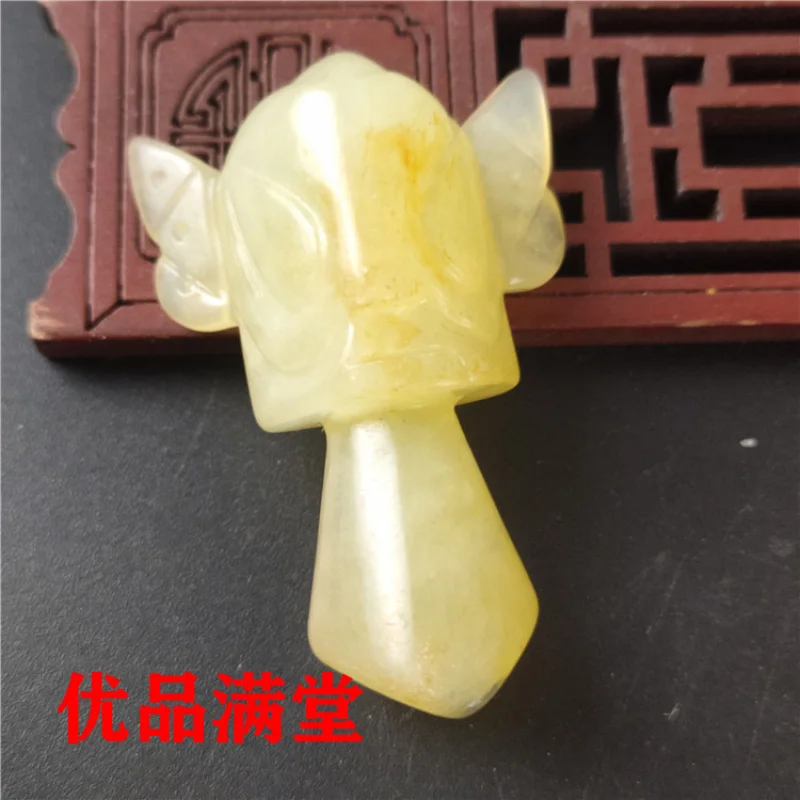 

Stone Xiu Jade Aged Crafts Sanxingdui REAL Figurine Jade Pendant Wholesale Zodiac Round Plate Ornaments Carving Token Handh