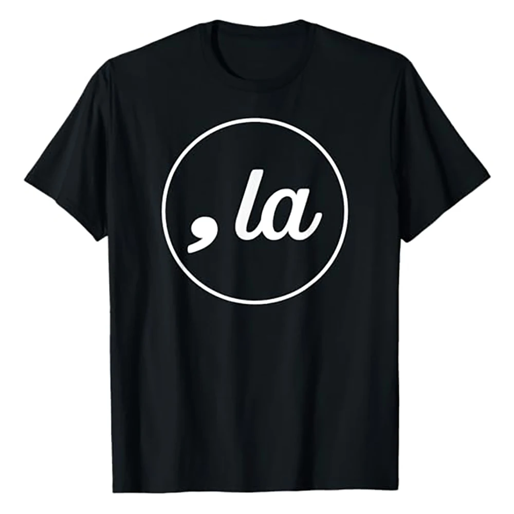 2024 New Comma La Kamala Harris President Campaign Sleeve Fashion Oversized Men T-shirt Women Clothing Fashion Round Neck 01336