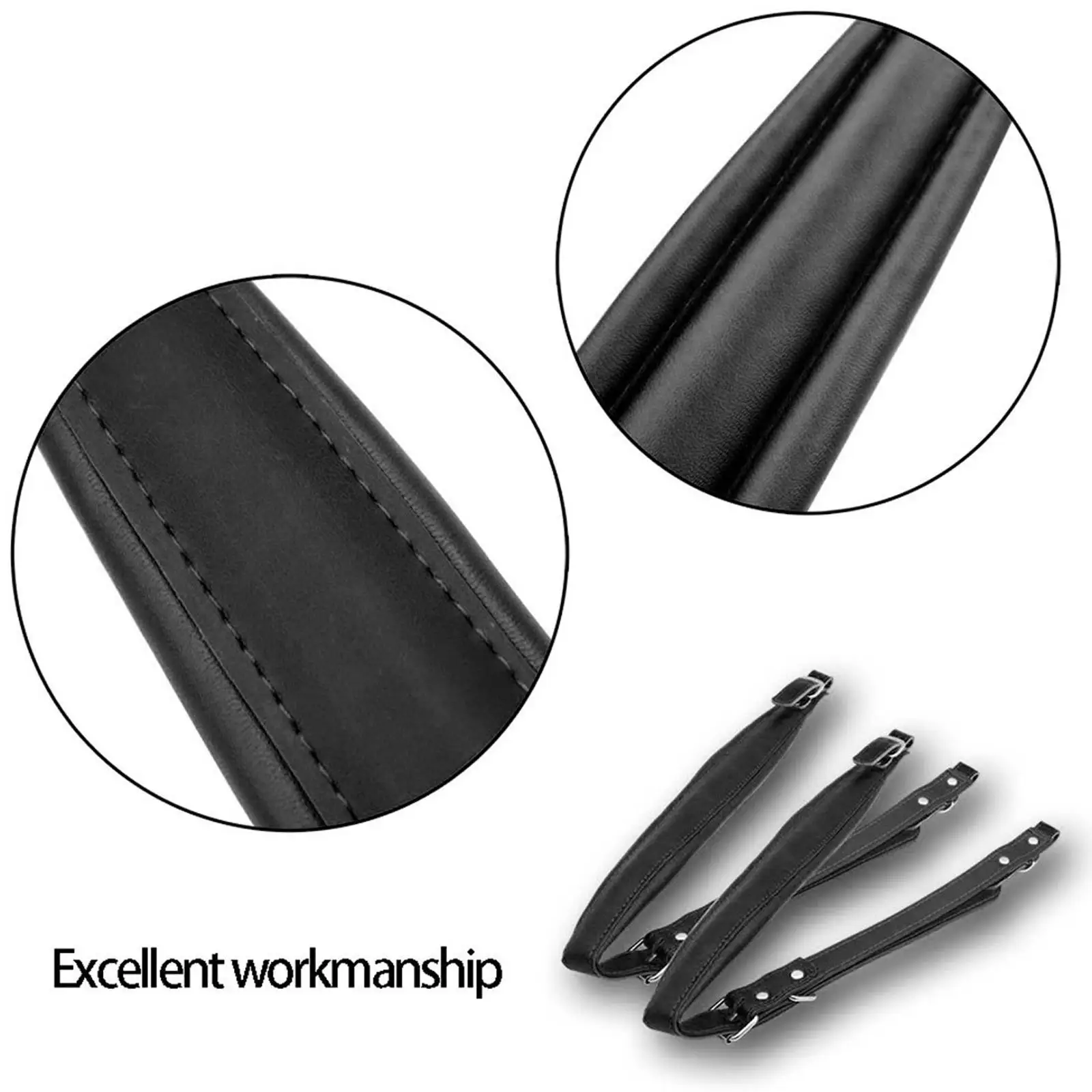 

PU Accordion Straps, PU Leather Adjustable Length Shoulder Arm Straps for 16-120 Bass Accordions Replacements