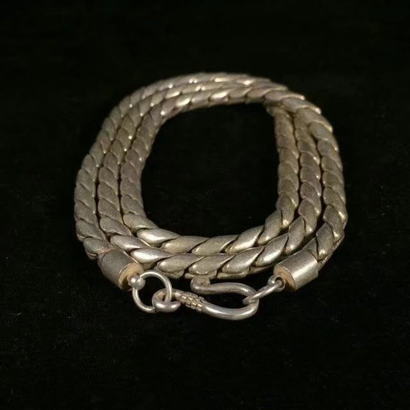 Chinese classical personality fashion national style silver transfer necklace men and women the same