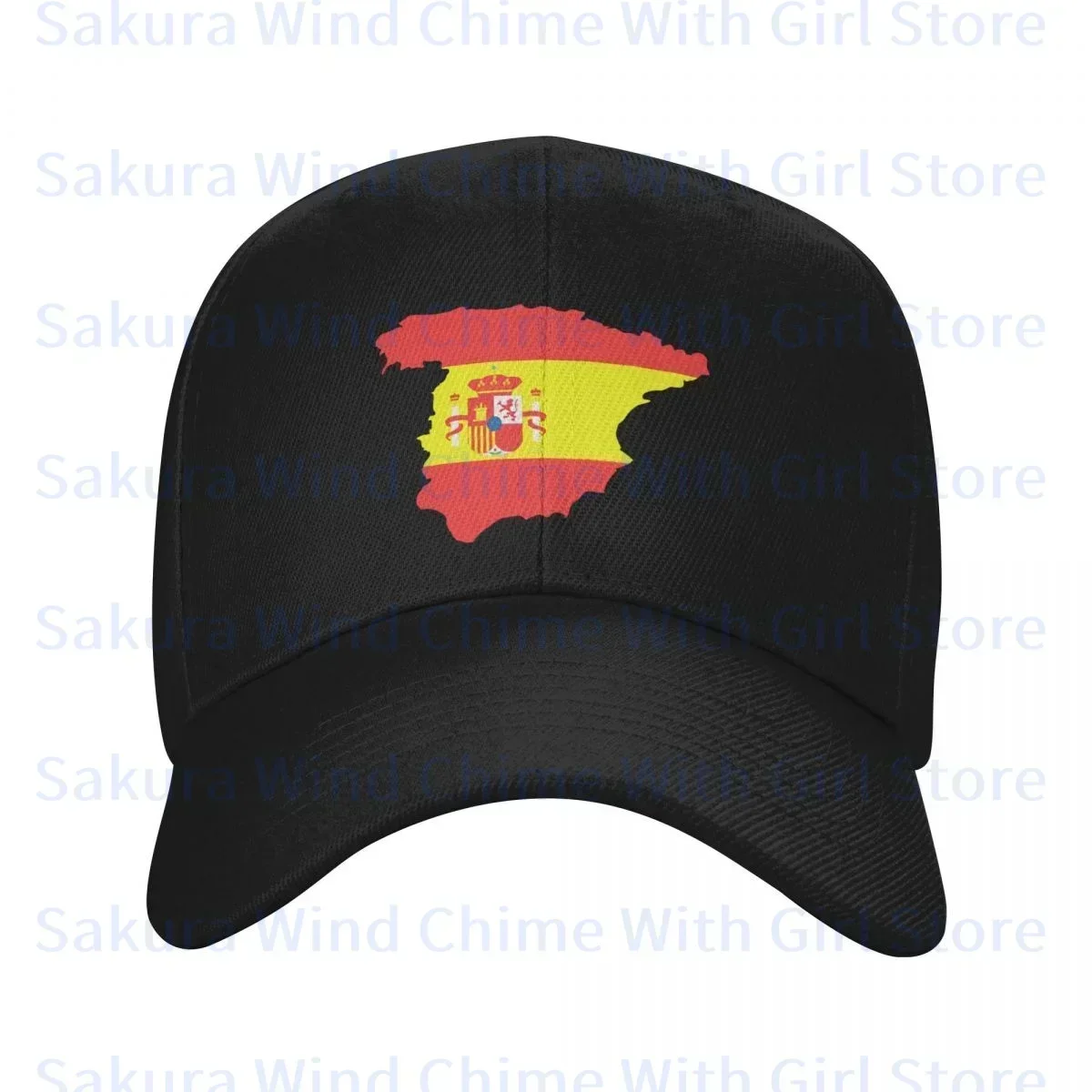 Fashion Spain Map Baseball Cap for Men POLYESTER Hats Adjustable Hat Casual Truck driver Hat