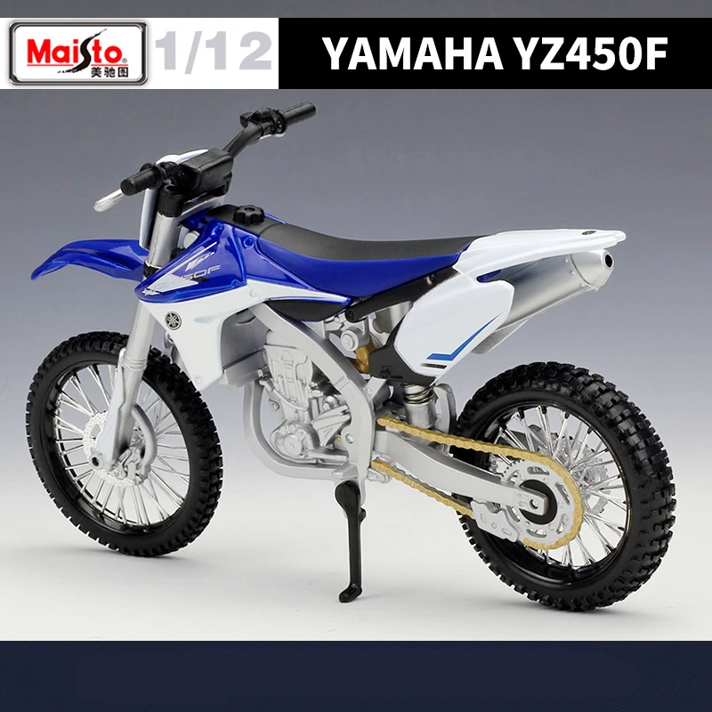 Maisto 1:12 YAMAHA YZ450F, motocicleta de carreras de aleación, modelo de simulación fundido a presión, modelo de motocicleta de Cross-country