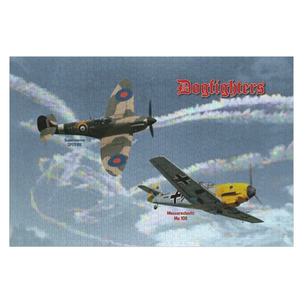 

Dogfighters: Spitfire vs Me109 Jigsaw Puzzle Adult Wooden Custom Child Gift Custom Wood Puzzle