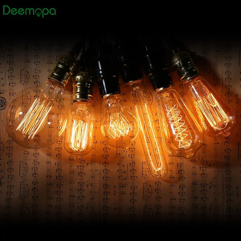 

Retro Edison Light Bulb E27 40W 220V Bedroom Industrial Loft Vintage Bulb Lamps for Home Decor T45 A19 ST64 G80 G95 G125 Lamp