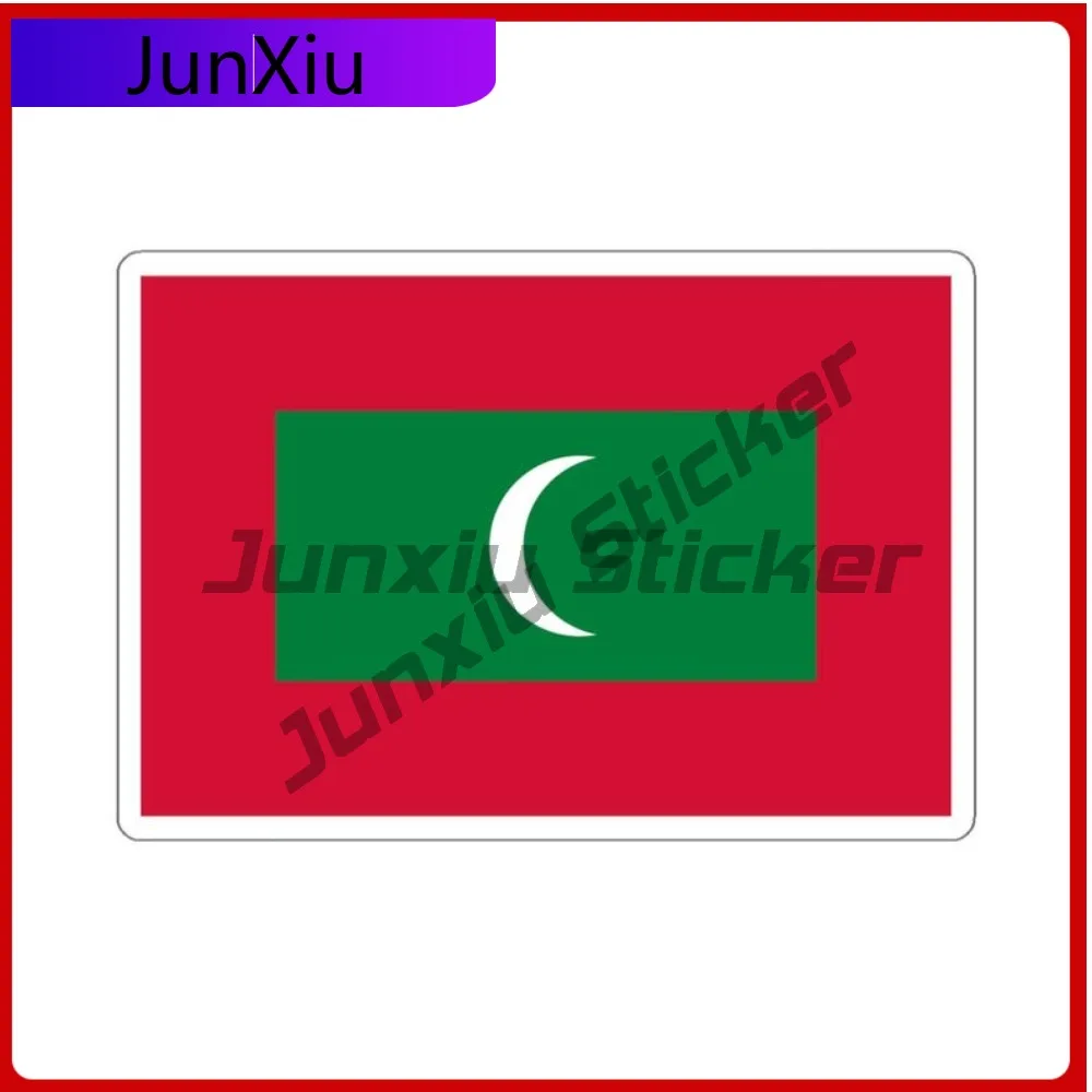 

Maldives Flag Travel Sticker Maldives Souvenir Stickers Tropical Islandvacation Car Body Suv Windshield Guitar Windows Scrapbook