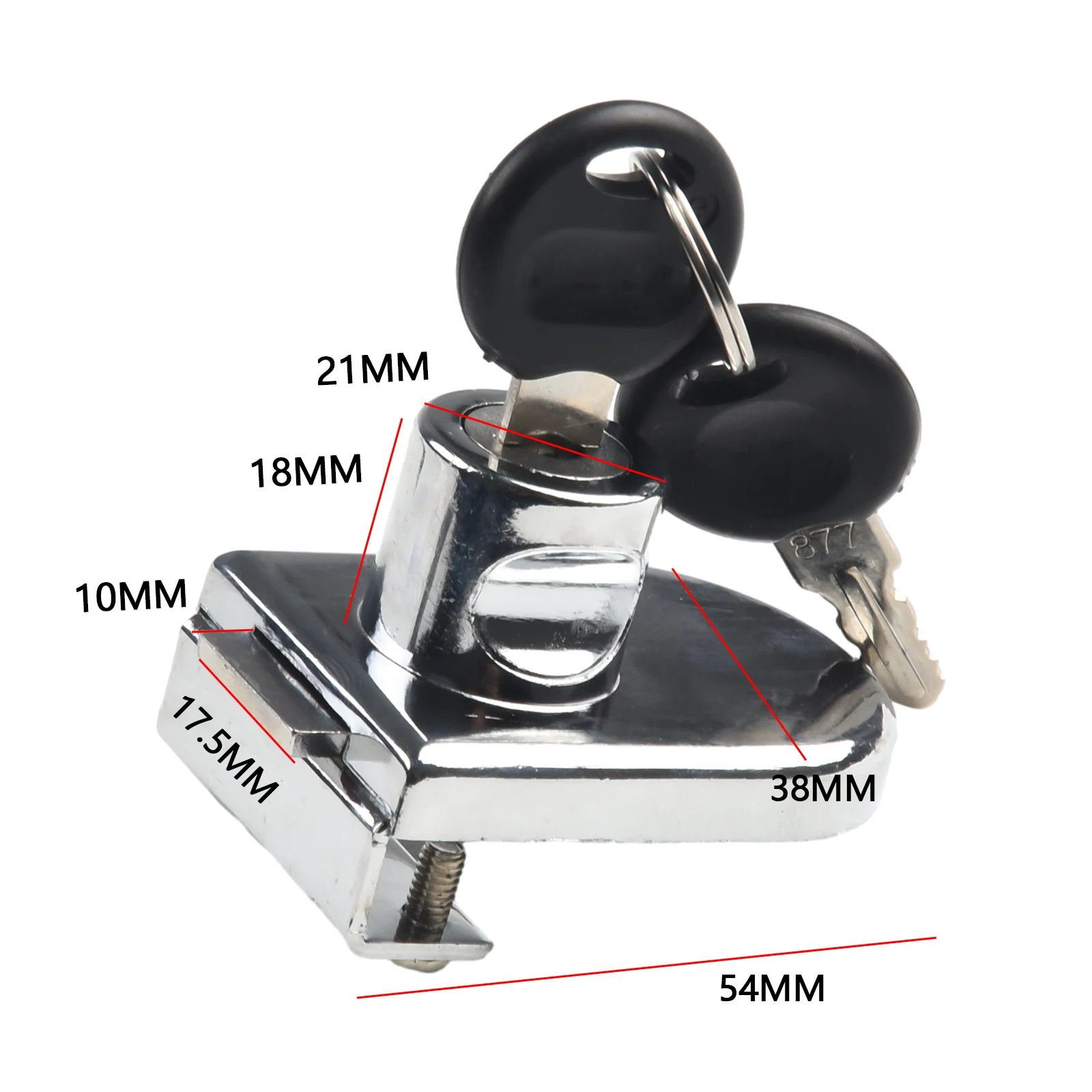 

5-8mm Keys Glass Door Lock Delicate Thick glass Double-Door Improvement Replacement Silver Accessories Kitchen