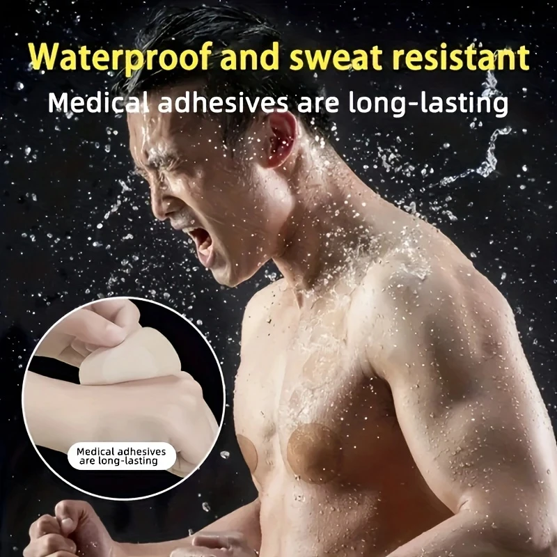 Nipple Cover Disposable Breast Patch For Men Invisible Ultra-thin Anti-bulge Nipple Stickers Soft Waterproof Chest Patches image 4