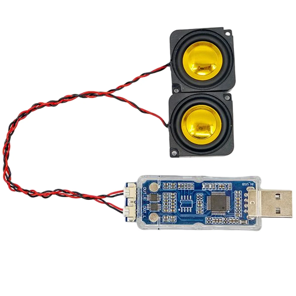 Driver-Free USB Sound Card Module SSS1629A5 5V Power Supply MX1.25 Audio Port 2.6W Per Channel Speaker Driver for Raspberry Pi