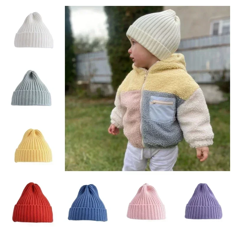 Korean Kids Hats for Girls Boys Crochet Bonnet Toddler Girl Cap Children Baby Photography Props Children Accessories Stuff