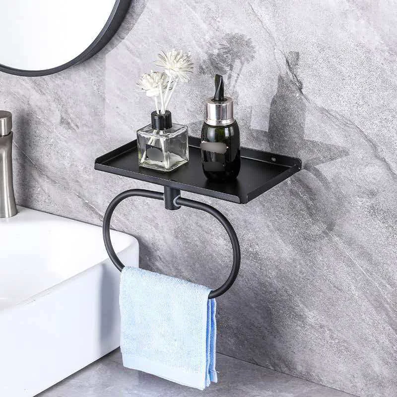 

1 storage towel rack, hand towel rack, bathroom non perforated towel rack, circular bathroom towel ring