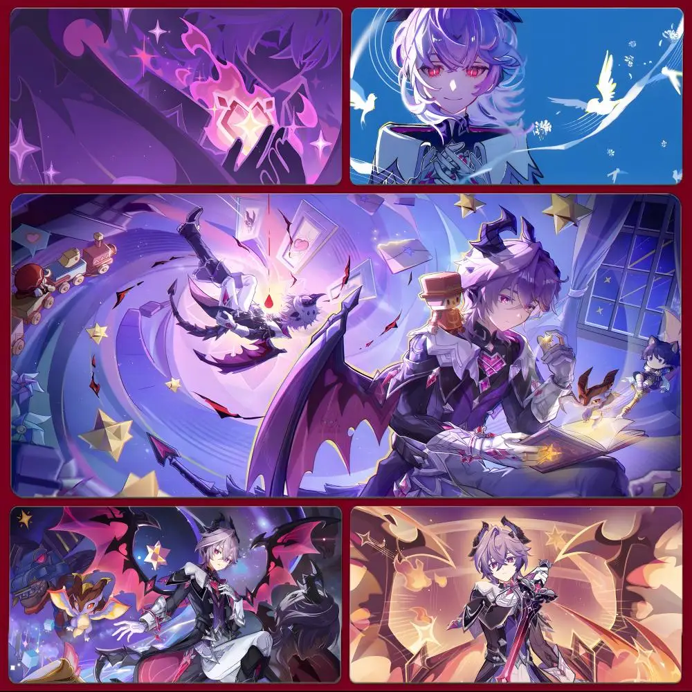 game mysterious Genshin Impact Durin Mouse Pad Large Gaming Mousepad with Stitched Edges Thickened Desk Mat PC