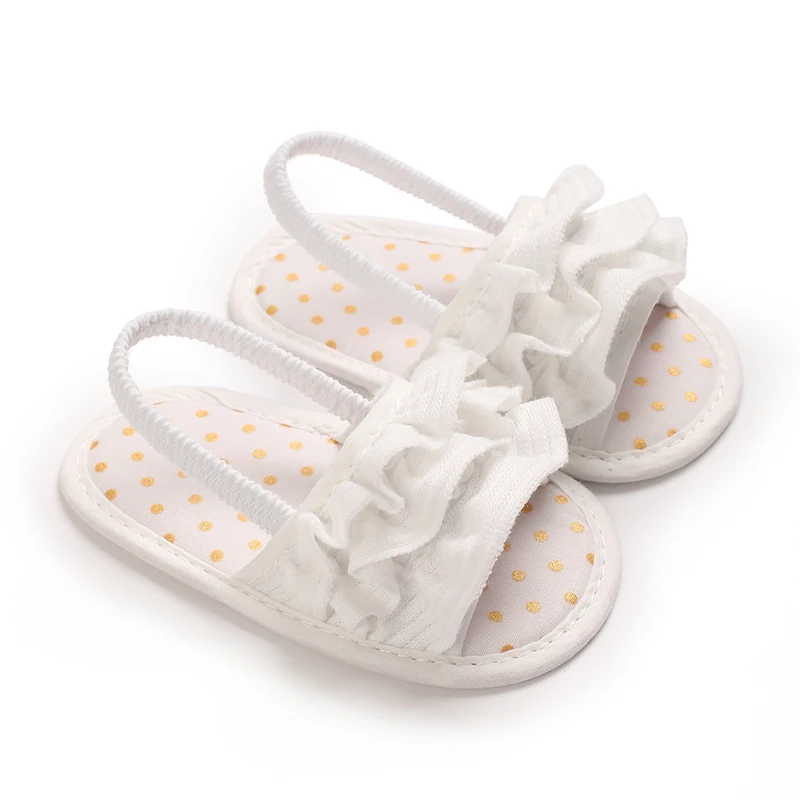 Cute 0-18 Month  Baby Girl Breathable Non Slip Fabric Sole Summer Sandals Suitable For Newborns Lightweight Non Slip Comfort