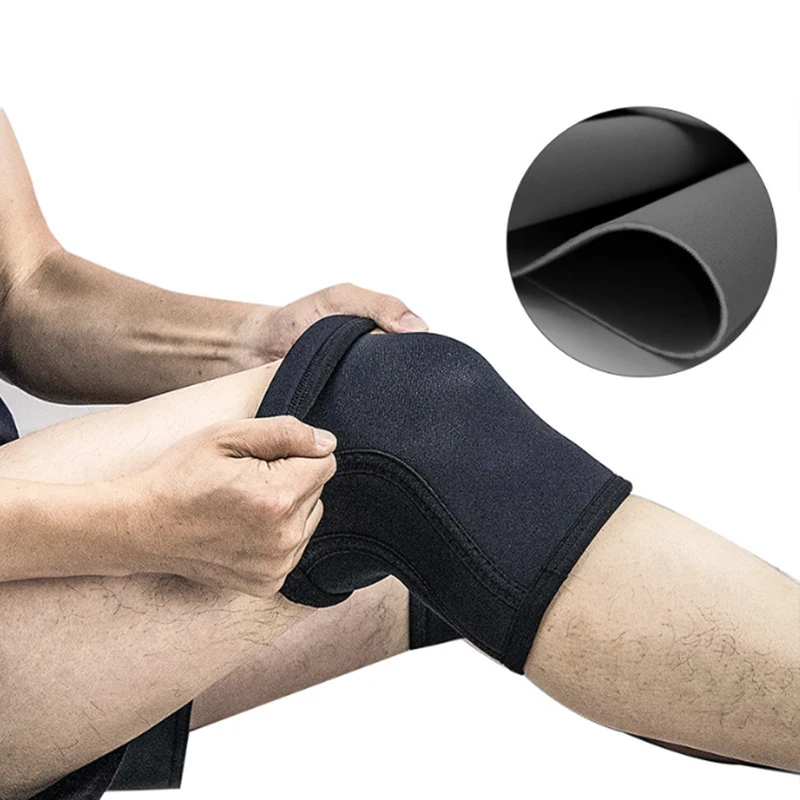 Rodilleras de compresión para hombre y mujer, Protector de neopreno de 7mm para gimnasio, baloncesto, entrenamiento cruzado en cuclillas, 1 unidad