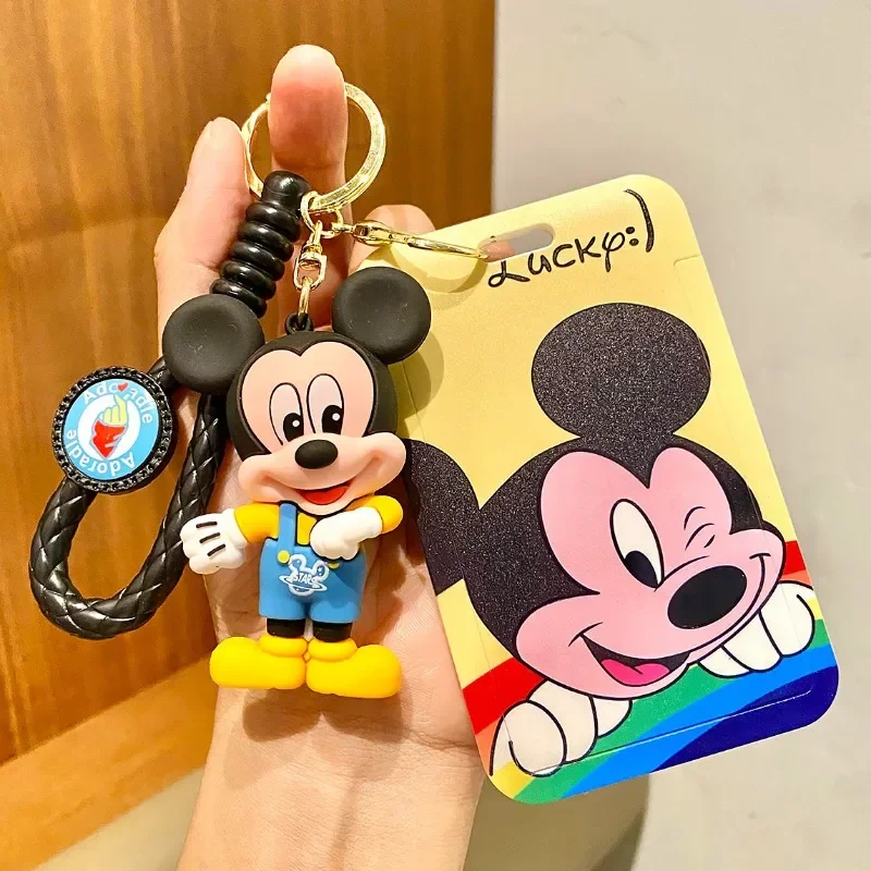 Cute cartoon style Disney Mickey Minnie personalized creative three-dimensional doll school bag keychain decoration pendant