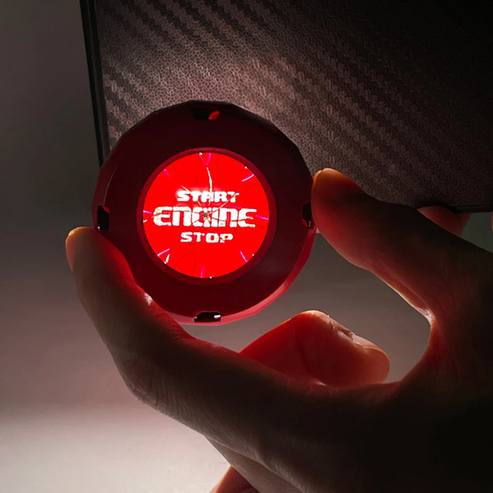 Car Button Ignition Switch Rotating Protective Cover Decoration ABS Button Protective Cover