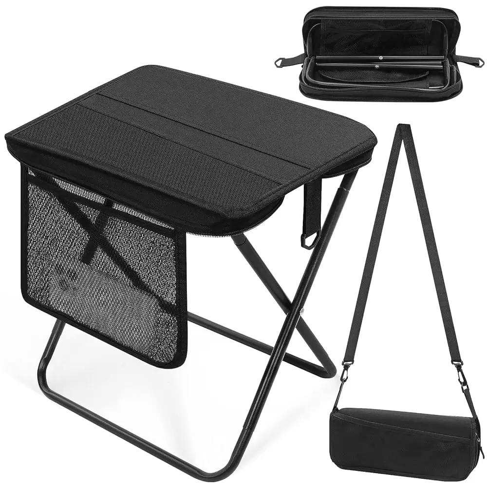 

Портативный складной походный стул с боковым карманом, высокий складной стул для кемпинга для взрослых, легкий металлический стул для походов M