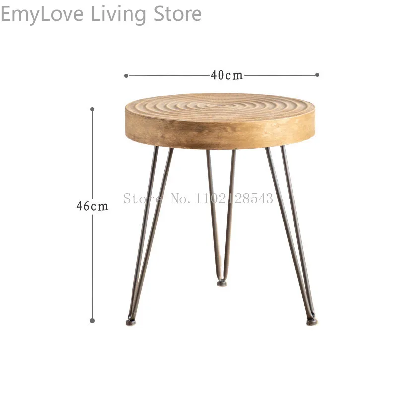 журнальный столик High Quality Homestay Style Sofa Side Table Wooden Small Round Coffee Table Tea Table Corner Bedside Table