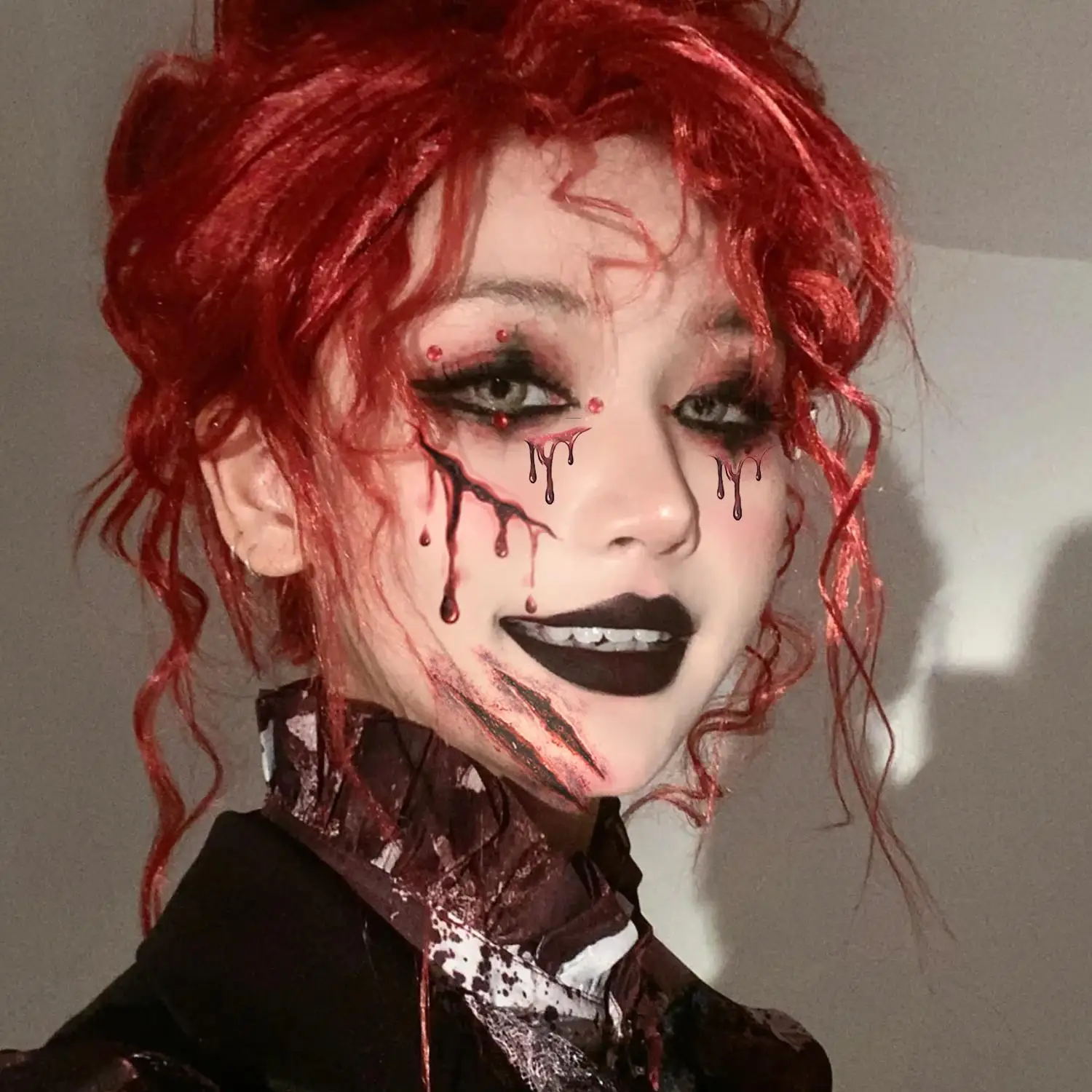 Waterproof 3D Realistic Scar Fake Tattoo Bloody Wound Stickers Adult Face Body Tattoo Sticker for Halloween Makeup Party Decor