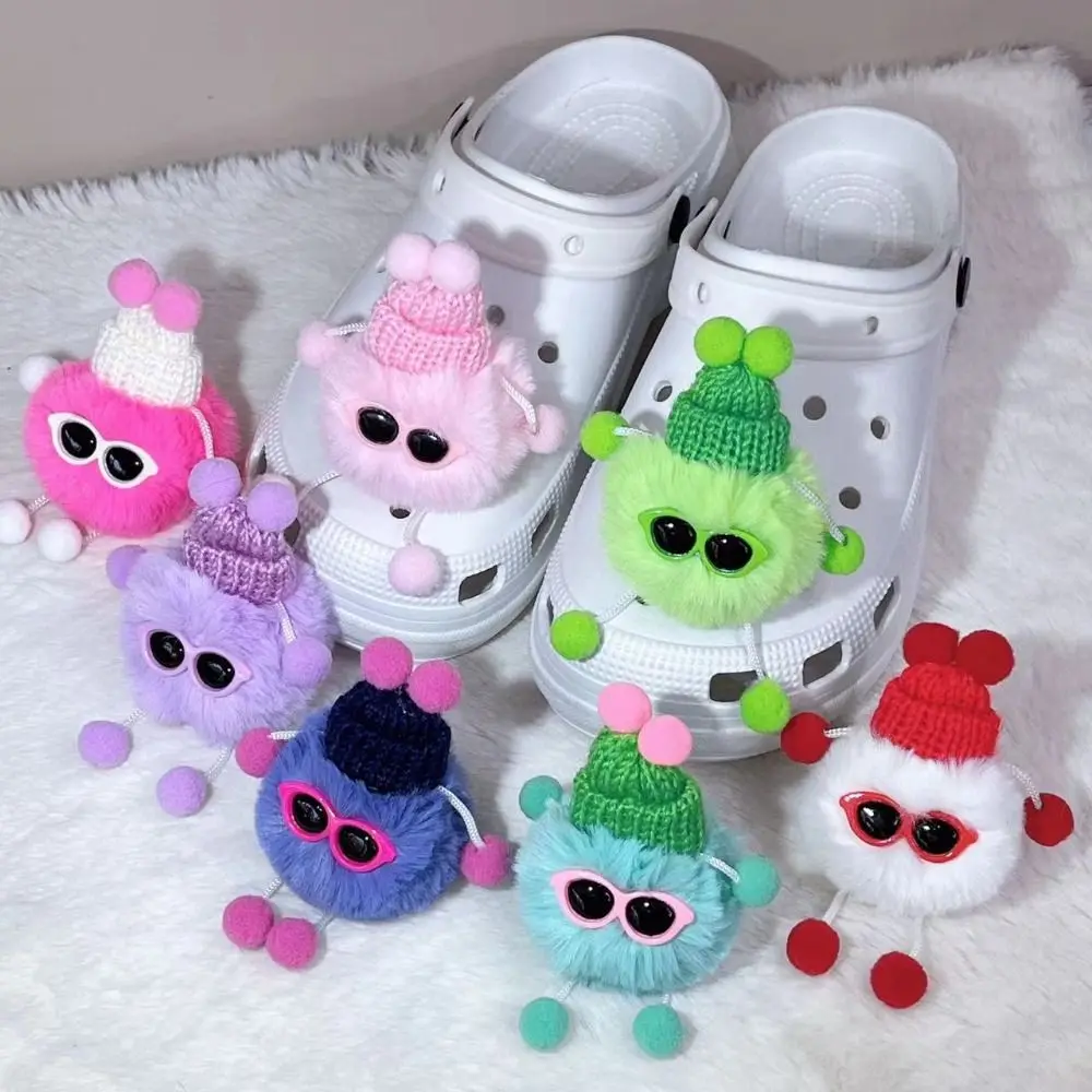 Shoe Accessories DIY Elf Plush Ball Fashion Kawaii Cartoon Doll Shoes Buckle Hole Shoes Decor