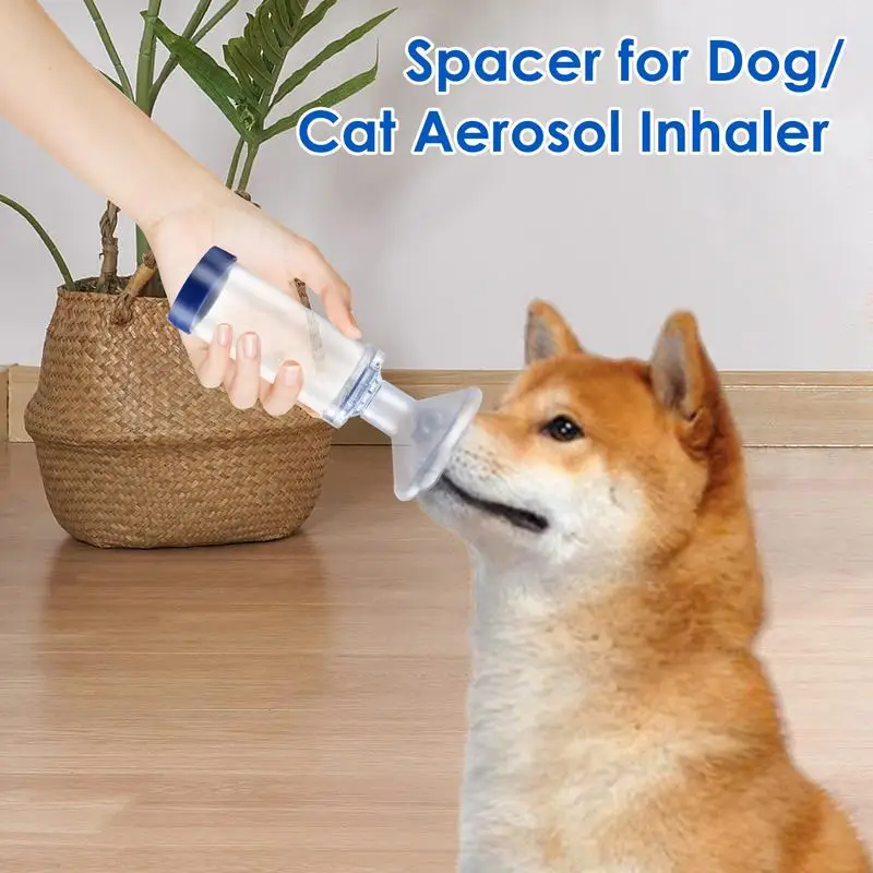 Aerosol Inhaler Spacer Chamber Manual Cats Dogs Nebulizer Nebulizer Mask for Dog Cat Animals And Human Adult Child