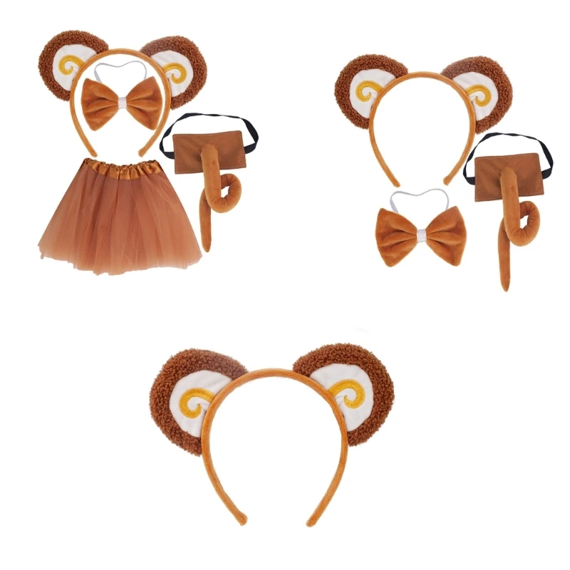 

Animal Ears Headband Tail Monkey Costumes Children's Day Stage Performances Prop Dropshipping