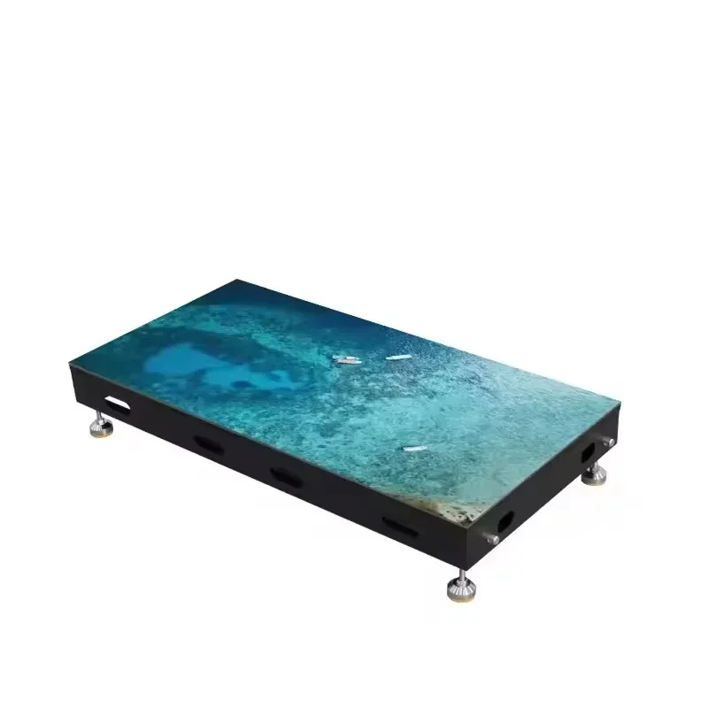 

High Quality P4.81 LED Dance Floor 500x1000mm Full Color Tile Screen Interactive Immersion Iron Dance Floor For Disco Party