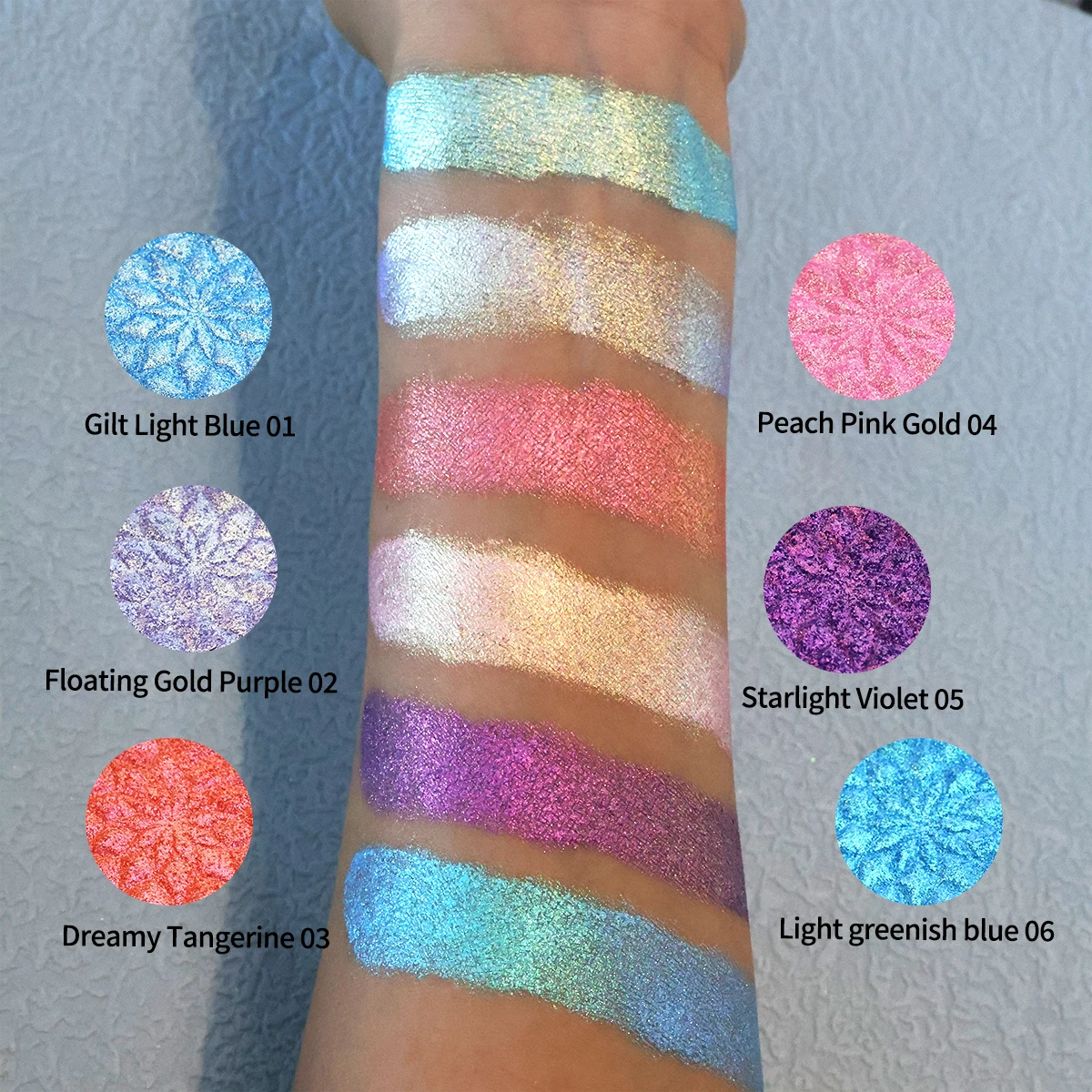 Chameleon Eye Palette Eyeshadow Palette - Customizable Duochrome Pressed Eyeshadow Set, Glitter Infused, Pearlescent Finish, Pri