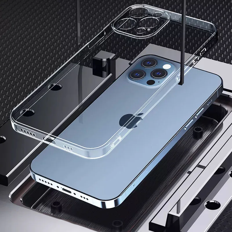 Clear Phone Case For iPhone 12 13 Pro Max Mini Silicone Soft Cover Case For iPhone 11 14 Pro XS Max XR X 8 7 15 Plus Back Cover