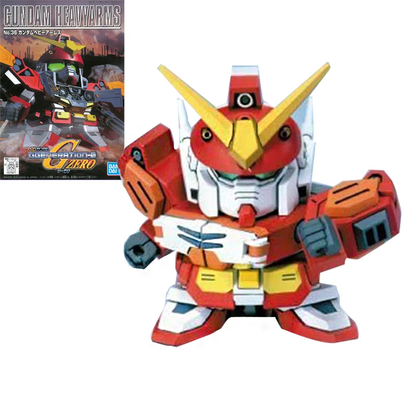 Original original sd bb 36 XXXG-01H gundam heavy arms gunpla zusammen gebautes modell action anime figur mobiler anzug spielzeug geschenk für kinder