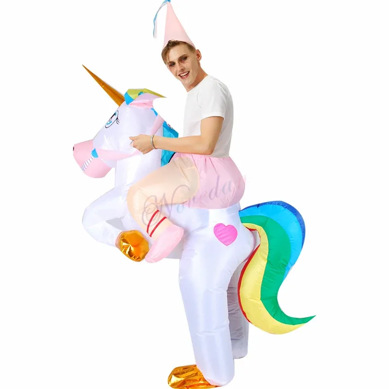 2025 11 Einhorn Regenbogen Blowup Geburtstag Party Cosplay Weihnachten Halloween Aufblasbare Kostüm Maskottchen Für Frauen