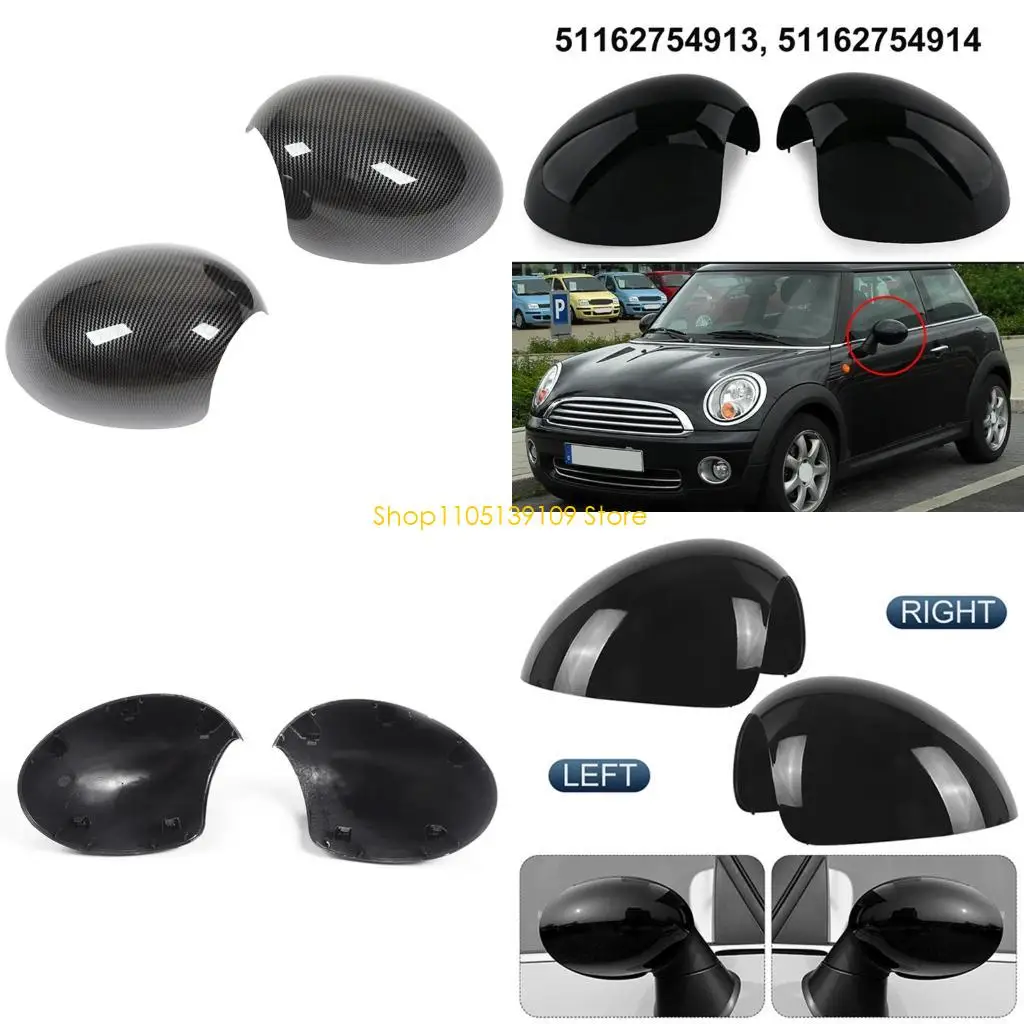 P5ED 2 Piece Mirror Housing 51162754913 51162754914 For R55 R56 R57 R58 R59 R60 R61 Includes Driver Passenger Side Covers