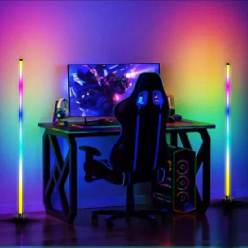 Imagem -06 - Lâmpadas Reguláveis de Canto Luzes de pé Humor do Quarto Iluminação Decorativa Luz Decorativa Noturna Atmosfera Led Rgb 122cm