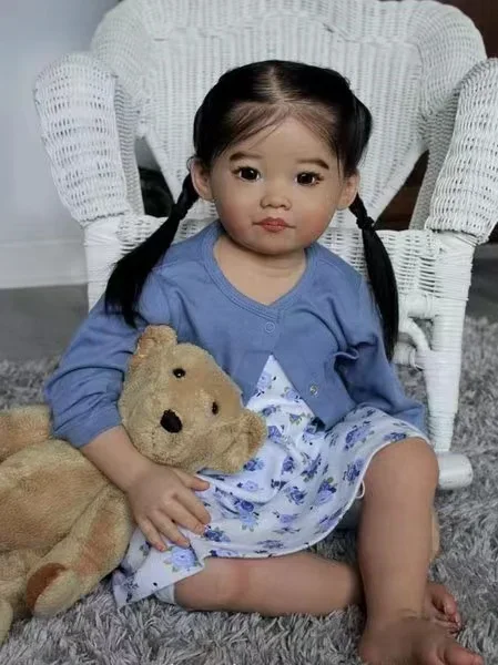 DLS 72 センチメートルすでに完成したリボーンベビードールレオニー手根毛手作りアート人形のおもちゃ子供のためのクリスマスギフト