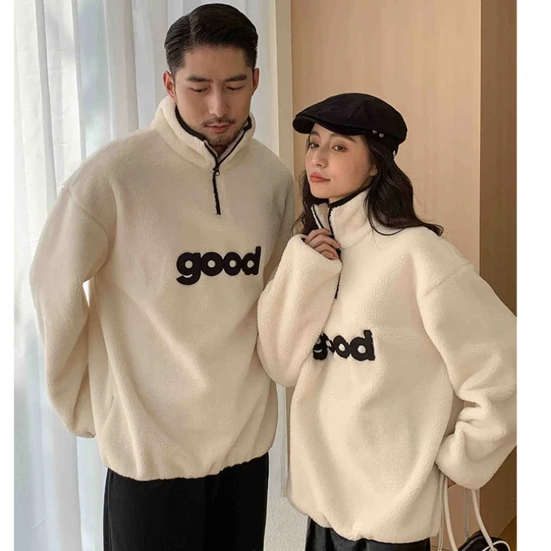 Warm Fleece Sweatshirts for The Whole Family 2023 Winter Father Mother and Baby Girl Boy Thick Tops Mom Dad Daughter Son Clothes