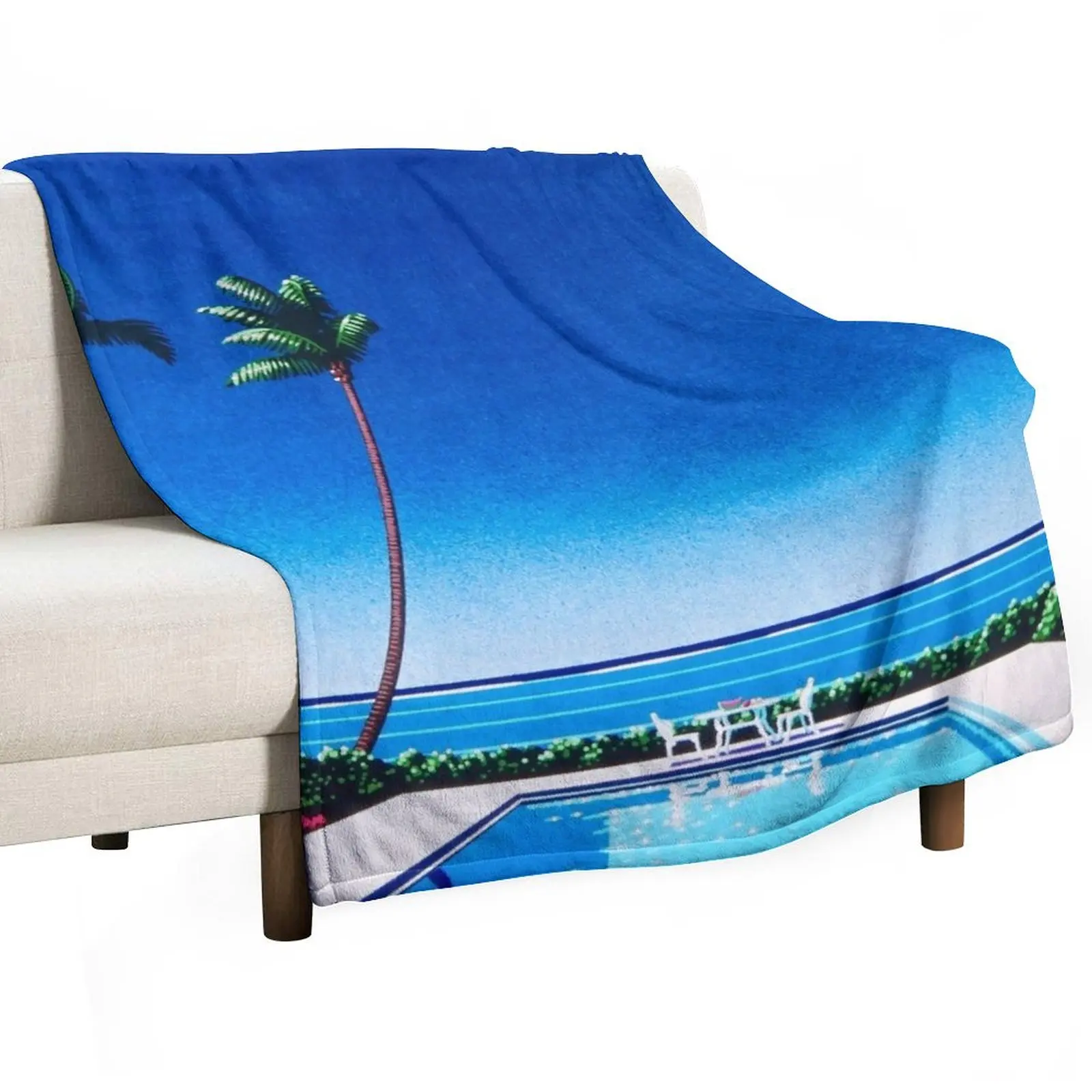 hiroshi nagai Throw Blanket For Sofa Thin Vintage Winter beds Blankets