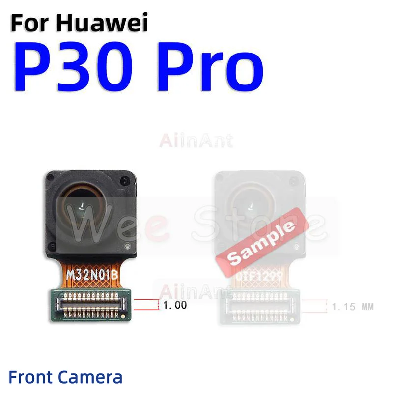 AiinAnt Front Camera Rear Main Back Camera Flex Cable For Huawei P30 Lite P30 Pro Phone Parts