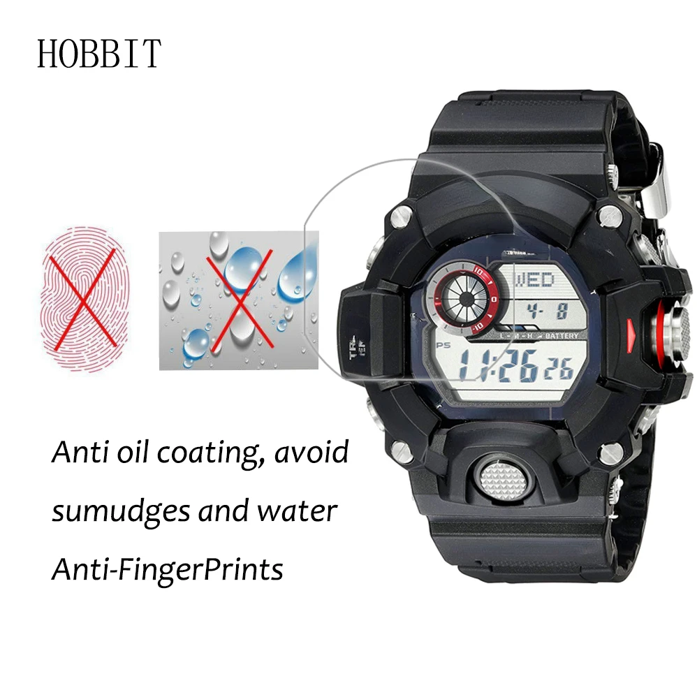 3 pz per Casio GW9400 uomo GShock Sport orologio schermo protezione pellicola GW-9400-3CR GW-9400J-1JF cinturino antigraffio