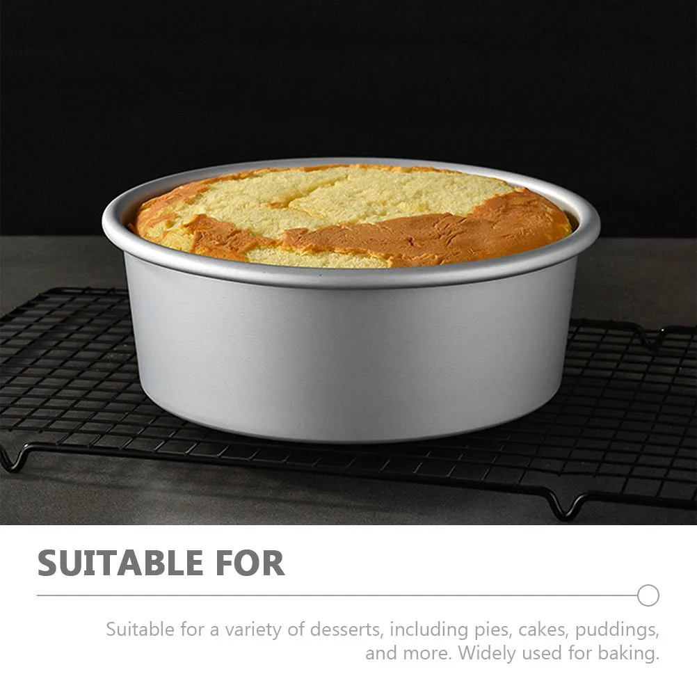 

6pcs Round Cake Mold Aluminum Baking Pan For Cheesecake Pudding Diy Mousse Tarts Premium Metal Cake Molds Multi-Use Pudding Cups