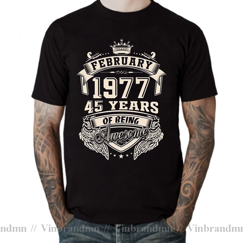 Born In 1977 45 Years Of Being Awesome T Shirt January February April May June July August September October November December