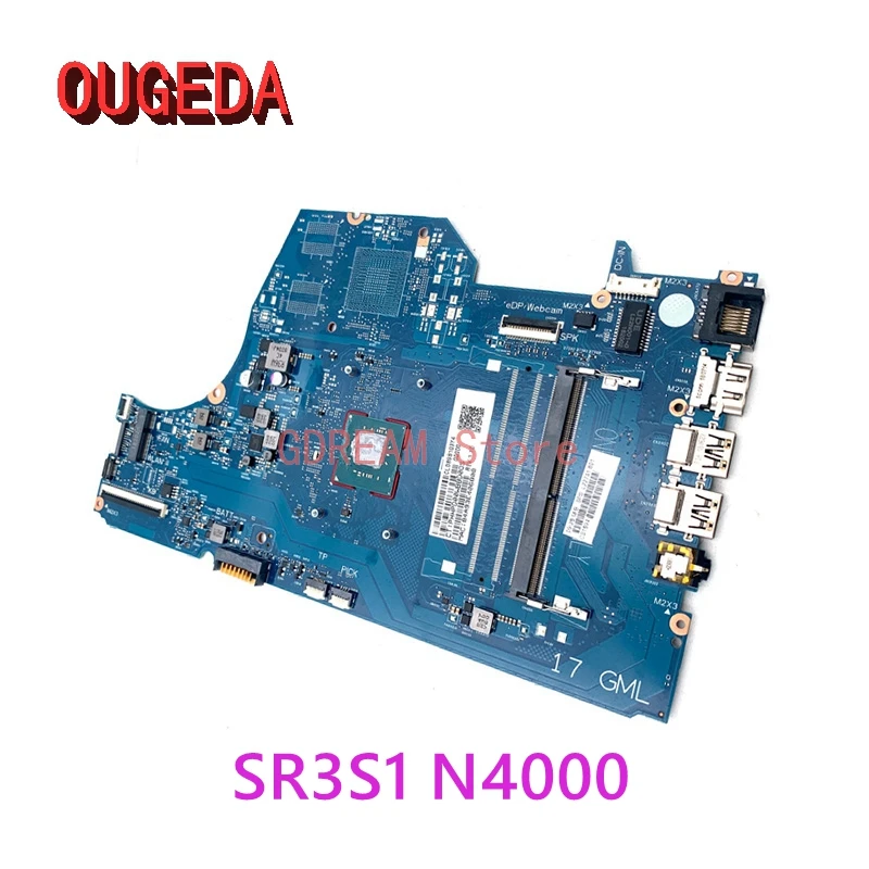 

OUGEDA 6050A2980801-MB-A01 L22741-601 L22741-001 main board For HP Pavilion 17-BY laptop motherboard SR3S1 N4000 CPU full tested