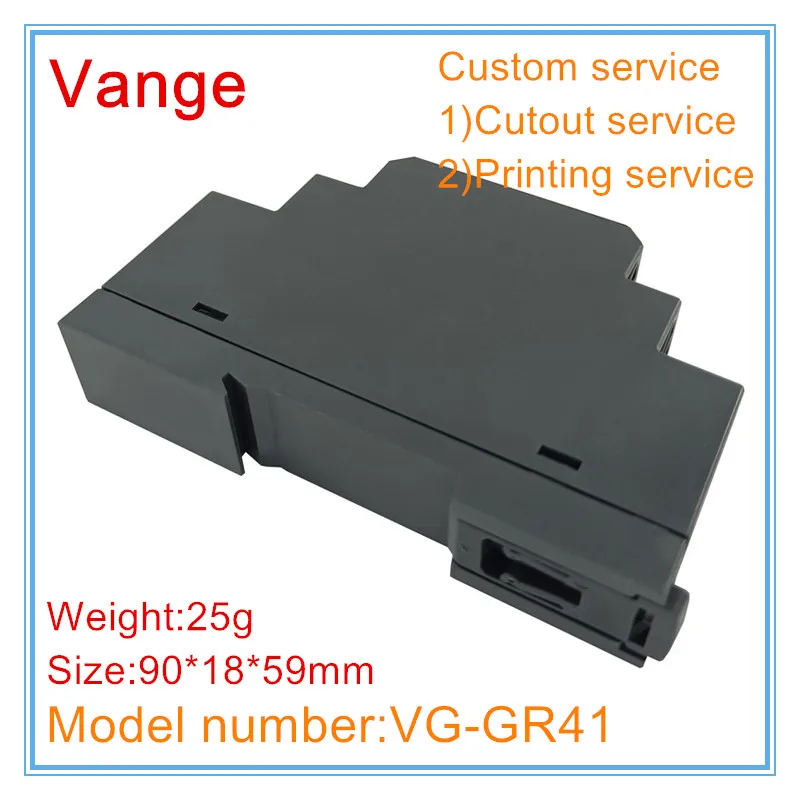 Vange 35mm din rail housing 90*18*59mm PC plastic junction box view 5
