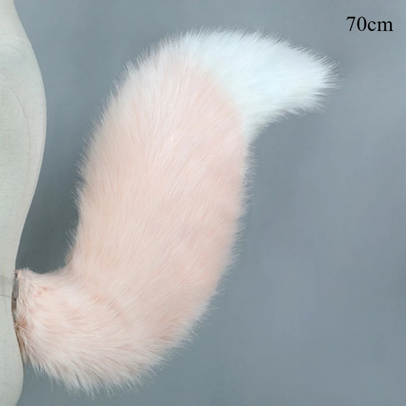 Cosplay Accessories Lina Belle Fox Pink Headpiece Tail Animal Plush Fox Ear Headpiece Fur Set Animal Ears Costume Props