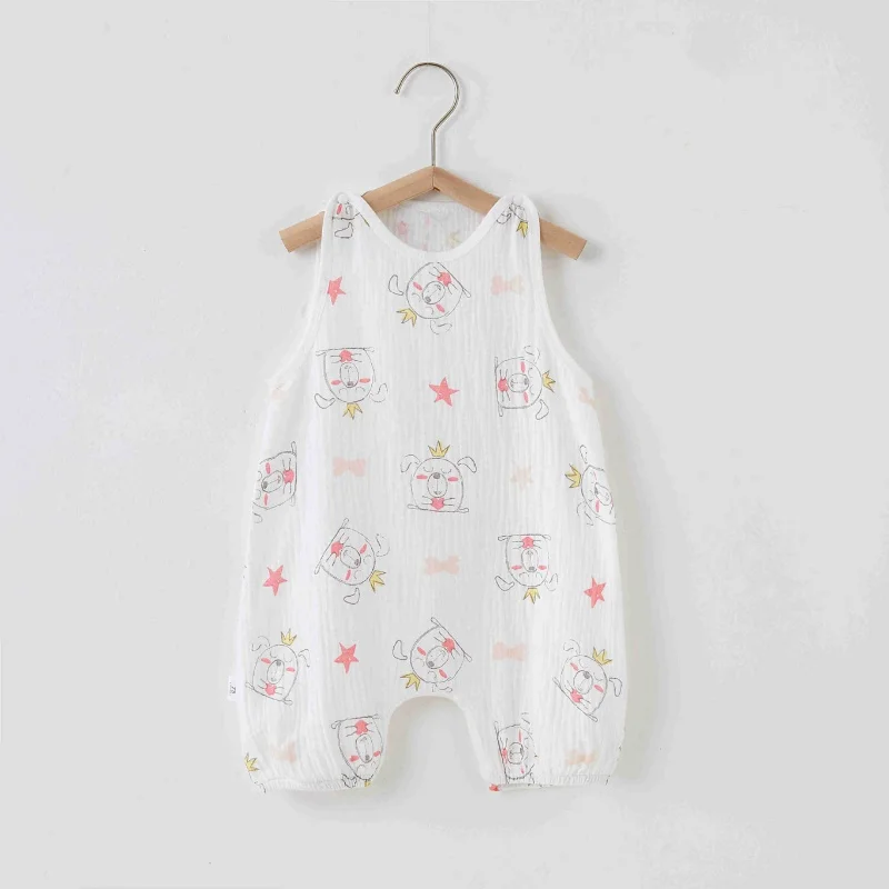 Tops de gasa para bebé, mono de verano para bebé, chaleco infantil