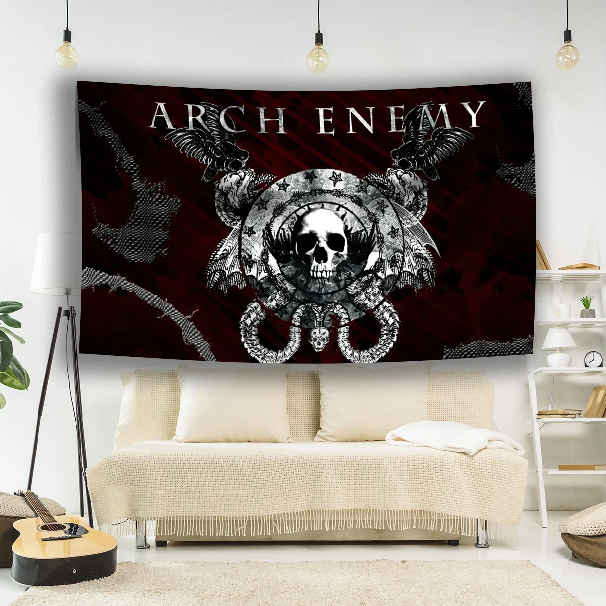 Nemesiss Band Tapestry Banner Death Metal Style Printed Poster Room Bedside Decoration