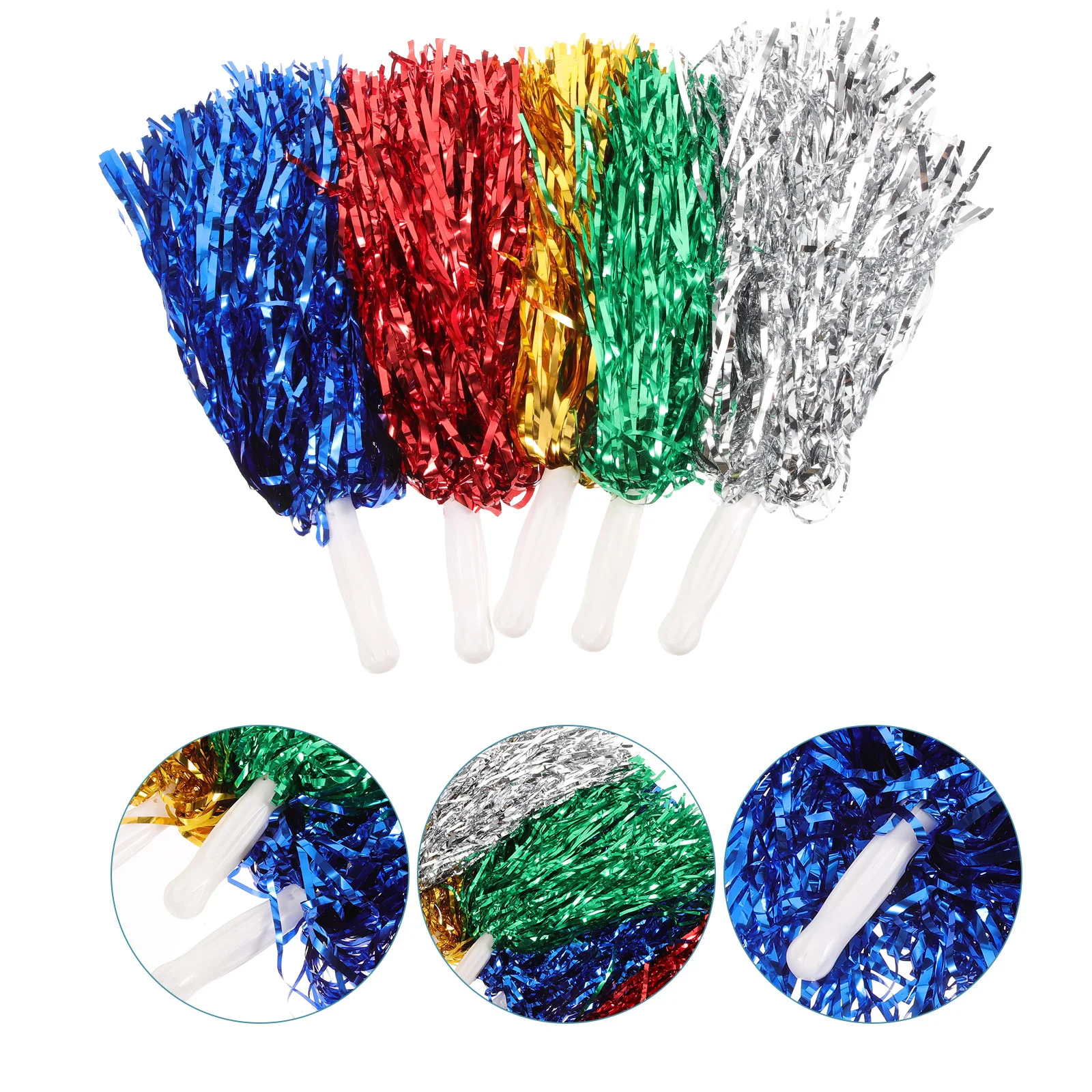 10 Pcs Portable Cheering Pompoms Cheerleading Prop 3000X700X700CM Pe Cheerleader Accessories