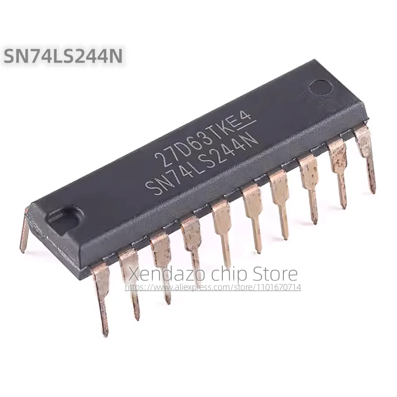 10pcs/lot SN74LS244N DIP-20 package Original genuine Eight channel buffer and line driver chip