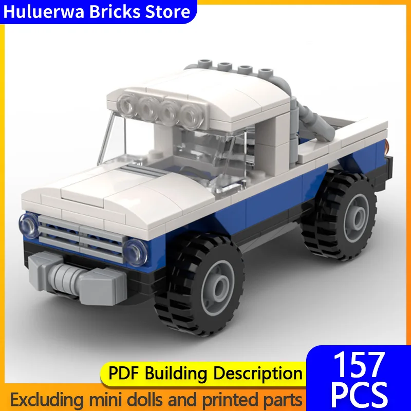 

Модель скоростного гоночного автомобиля MOC, строительные кирпичи F-250, пикап, модульная технология, детские праздничные подарки, сборка игрушек, костюм