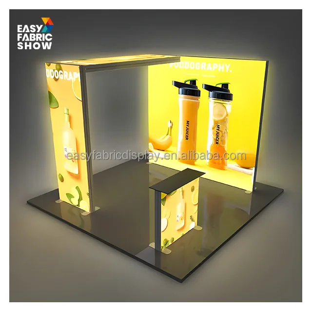 

High Quality 10x10 Setup Portable LED Booth Foldable Trade Show Equipment Display Light Box Exhibition Stand