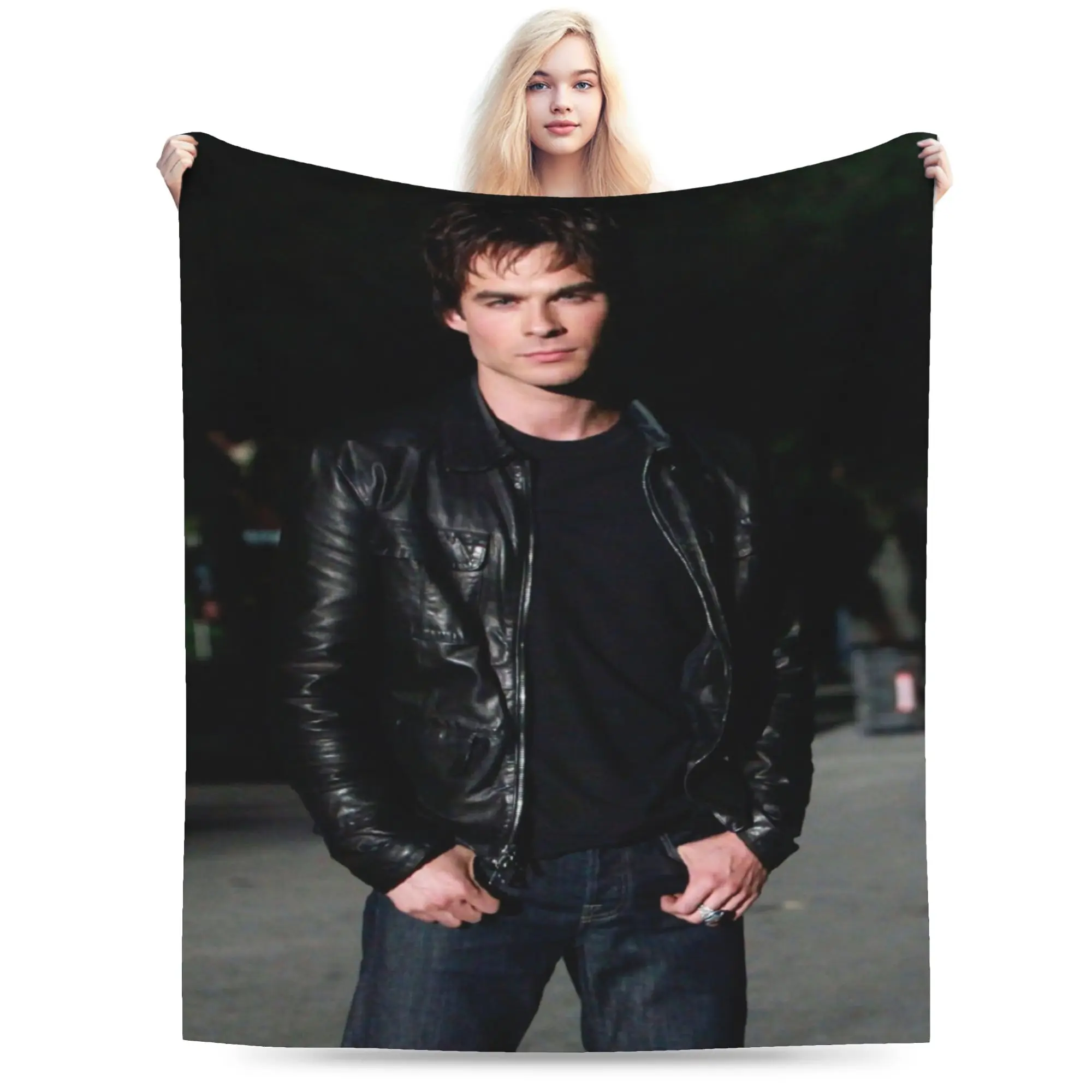 

Новые одеяла Damon Salvatore, мягкие фланелевые уютные пледы, можно стирать в машине